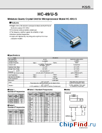 Datasheet HC49S manufacturer Kyocera Kinseki