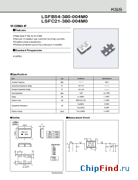 Datasheet LSFB54-380-004M0 manufacturer Kyocera Kinseki