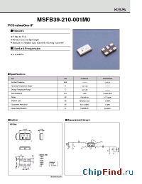 Datasheet MSFB39-210-001M0 manufacturer Kyocera Kinseki