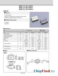 Datasheet MSFC12-85-026K1 manufacturer Kyocera Kinseki