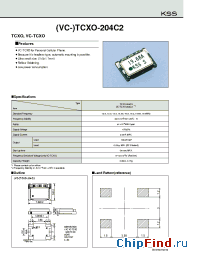 Datasheet VC-TCXO-204C2 manufacturer Kyocera Kinseki
