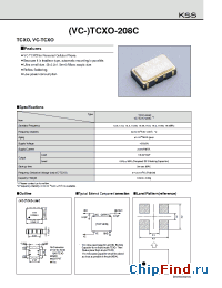Datasheet VC-TCXO-208C manufacturer Kyocera Kinseki