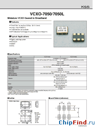 Datasheet VCXO-7050 manufacturer Kyocera Kinseki