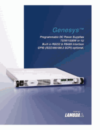 Datasheet GEN100-15 manufacturer Densei-Lambda