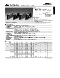 Datasheet JWT100-522 manufacturer Densei-Lambda