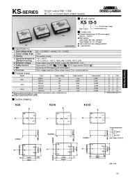 Datasheet KS5-12 manufacturer Densei-Lambda