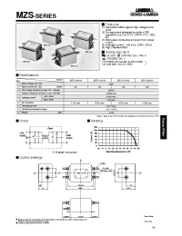 Datasheet MZS1206 manufacturer Densei-Lambda