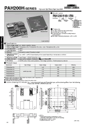 Datasheet PAH200H48-1R2 manufacturer Densei-Lambda