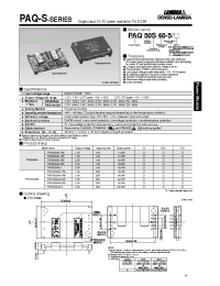 Datasheet PAQ100S48 manufacturer Densei-Lambda