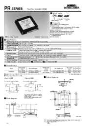 Datasheet PR500-280 manufacturer Densei-Lambda