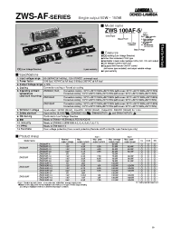 Datasheet ZWS100AF-12 manufacturer Densei-Lambda