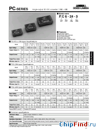 Datasheet PC1R5-12-3.3 manufacturer Lambda