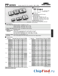 Datasheet PPD10-24-1515 manufacturer Lambda