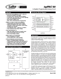 Datasheet ISPPAC80-01SI manufacturer Lattice