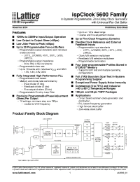Datasheet ISPPAC-CLK5610V-01T100C manufacturer Lattice