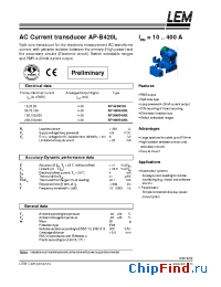 Datasheet AP100-B420L manufacturer LEM