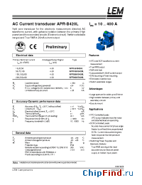 Datasheet APR100-B420L manufacturer LEM