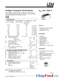 Datasheet AV100 manufacturer LEM
