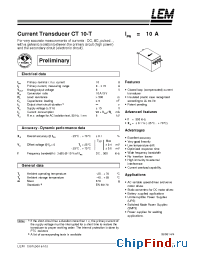 Datasheet CT10-T manufacturer LEM