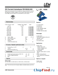 Datasheet DK100-B020 manufacturer LEM