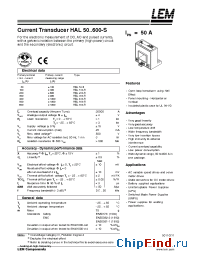 Datasheet HAL100-S manufacturer LEM