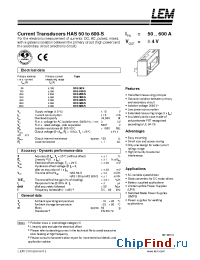 Datasheet HAS600-S manufacturer LEM