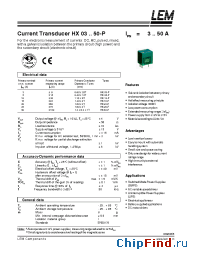 Datasheet HX03-P manufacturer LEM