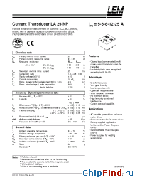 Datasheet LA25-NP manufacturer LEM