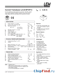 Datasheet LA25-SP14 manufacturer LEM
