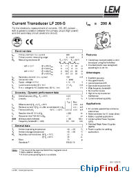 Datasheet LF205-S manufacturer LEM