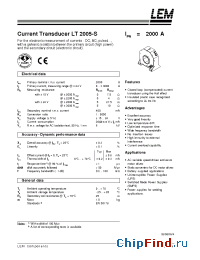 Datasheet LT2005-S manufacturer LEM