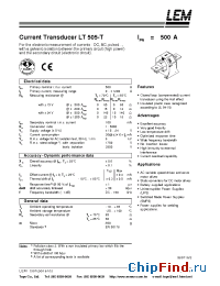Datasheet LT505-T manufacturer LEM