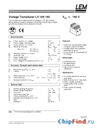 Datasheet LV100-150 manufacturer LEM