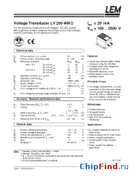 Datasheet LV200-AW manufacturer LEM