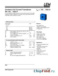 Datasheet RH200-P manufacturer LEM