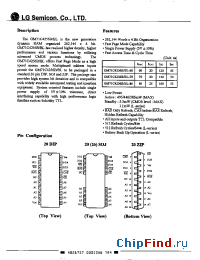 Datasheet GM71C4256B-80 manufacturer LG