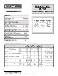 Datasheet 2N4392 manufacturer Linear IS