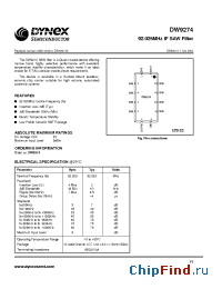 Datasheet DW9274 manufacturer Linear IS