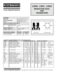 Datasheet LS350-2 manufacturer Linear IS