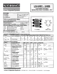 Datasheet LS-401 manufacturer Linear IS