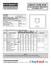 Datasheet LS4117-4119 manufacturer Linear IS