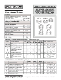 Datasheet LS5911-2 manufacturer Linear IS