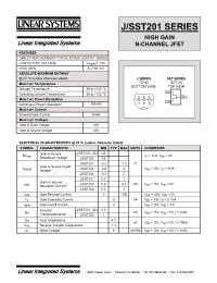 Datasheet SST201 manufacturer Linear IS