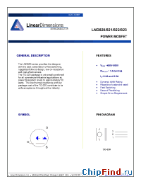 Datasheet LND820 manufacturer Linear Dimensions Designs