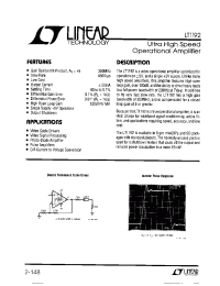 Datasheet LT1192CS8 manufacturer Linear