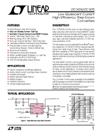 Datasheet LTC1474IS8-5 manufacturer Linear