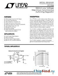 Datasheet LTC1504-3.3 manufacturer Linear