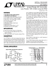 Datasheet LTC1569CS8-6 manufacturer Linear