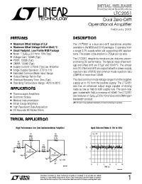 Datasheet LTC2051HVIS8 manufacturer Linear
