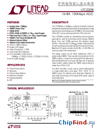 Datasheet LTC2208CUP manufacturer Linear
